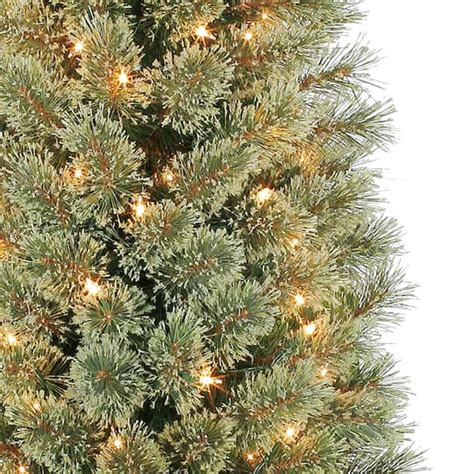 7ft Pre Lit Pencil Cashmere Artificial Christmas Tree Clear Lights By
