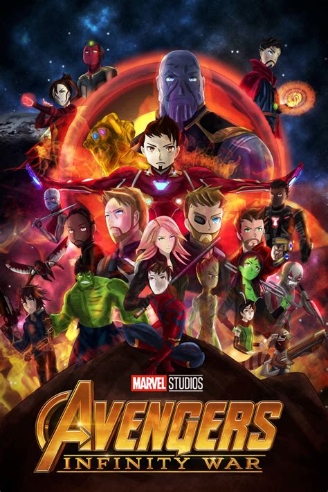 Avengers Infinity War Poster Anime Style By Luckyg4mer3 On Deviantart