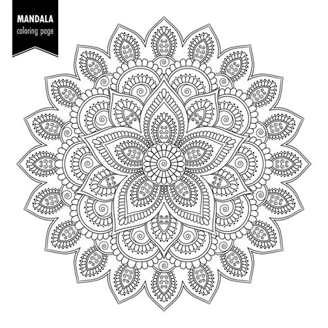 Para Colorear Mandalas Dificiles - páginas para colorear