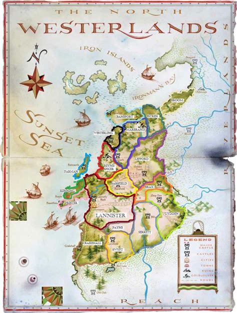 Joanna Lannister Political Map Of The Westerlands By Creganstark