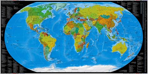 世界地图高清英文版