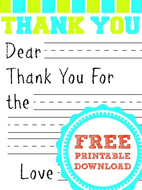 A beautiful card for a gift, birthday, mother's day, spring, or get well soon card. Free Printable Thank You Card for Kids | Thank you cards ...