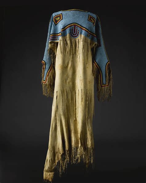 a sioux beaded and fringed hide dress lot sotheby s native american dress american indian