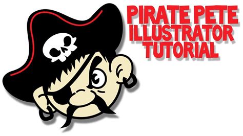 Pirate Pete step by step tutorial for beginners to Adobe Illustrator