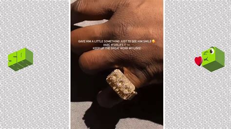 50 cent s girlfriend cuban link shows off the iced out ‘abc for life ring she bought him youtube