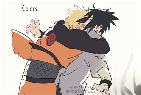 Two Anime Characters Hugging Each Other In Front Of A White Background With The Caption Colors