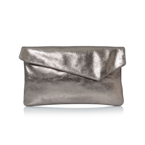 Anya Asymmetric Clutch Bag Oliver Bonas Leather Evening Bags