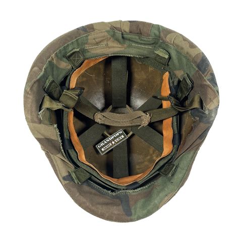 Us Military M81 Woodland Camo Pasgt Helmet Cover Used Grandpopsarmynavy