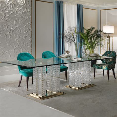 Large Contemporary Italian Rectangular Marble Dining Set