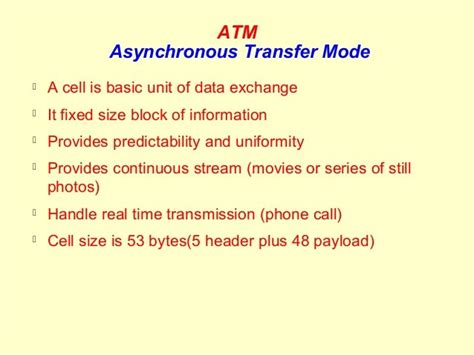 Atm Asynchronous Transfer Mode