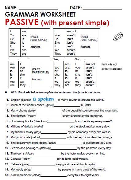 Passive Voice Multiple Choice English Esl Worksheets For Distance 2FA