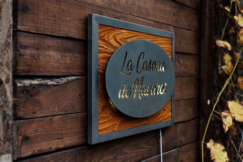 Beautiful Wood Sign With Led Industrial Sign Rustic Plaque Etsy