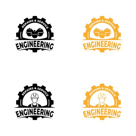Engineer Logo Template Design Vector Engineering Worker And
