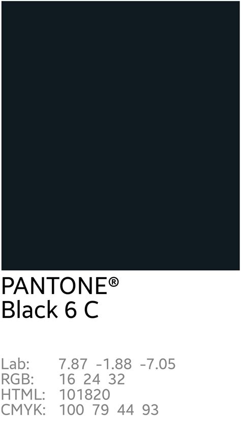 Black 6 In 2019 Pantone Pantone Color Color Swatches