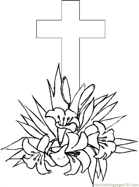 7 Pics Of Cute Cross Easter Coloring Pages Easter Cross Coloring