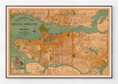 Vancouver Map 1928 Majesty Maps And Prints