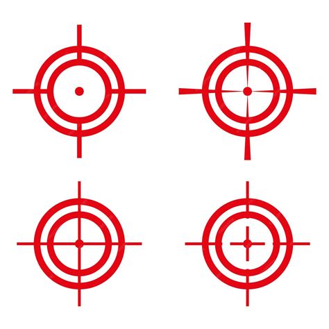 Premium Vector Aim Sniper Shoot Group Focus Cursor Red Icon Red