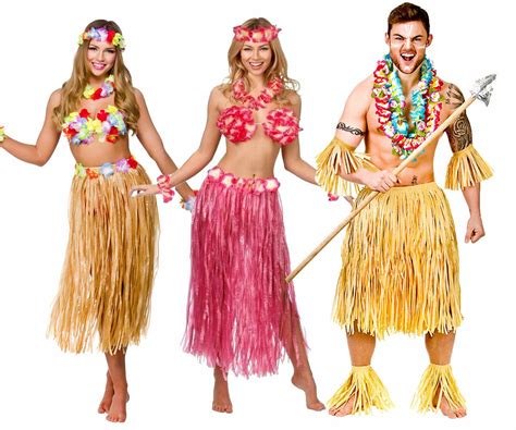 Hawaii Party Kit 5pc Costume Outfit Hawaiian Fancy Dress Beach Party Mens Ladies Ebay