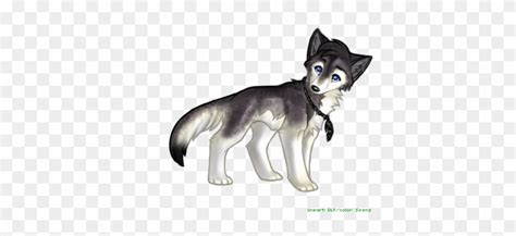 Grey Wolf Pup Anime Free Transparent Png Clipart Images