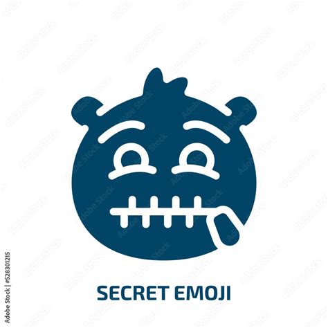 Secret Emoji Vector Icon Secret Emoji Secret Face Filled Icons From