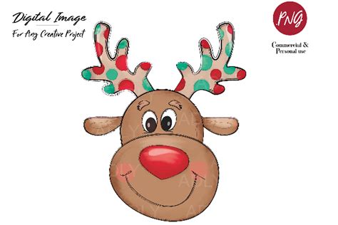 Reindeer Sublimation Christmas Clip Art Graphic By Adlydigital