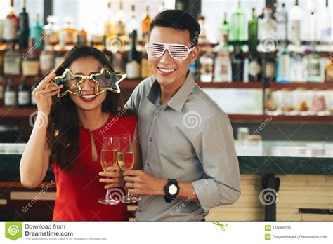 Partying Couple Stock Image Image Of People Handsome 116066535