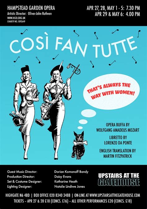 Libretto da lorenzo da ponte. Hampstead Garden Opera April 2012 - Cosi Fan Tutte (Mozart)