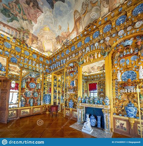 Porcelain Cabinet At Charlottenburg Palace Interior Berlin Germany
