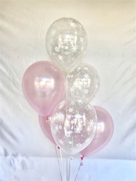 Snowflake And Pink Balloons Onederland First Birthday Pink First