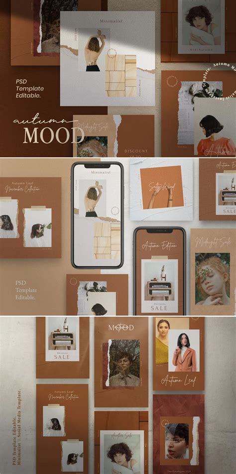 Autum Mood Instagram Post And Story Templates Mood Instagram