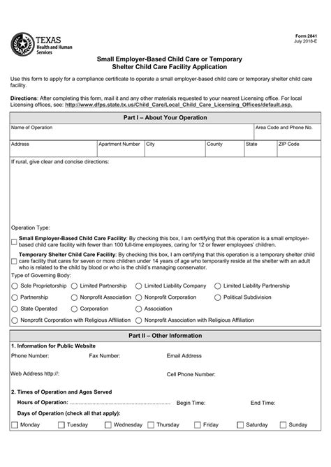 Form 2841 Fill Out Sign Online And Download Fillable Pdf Texas