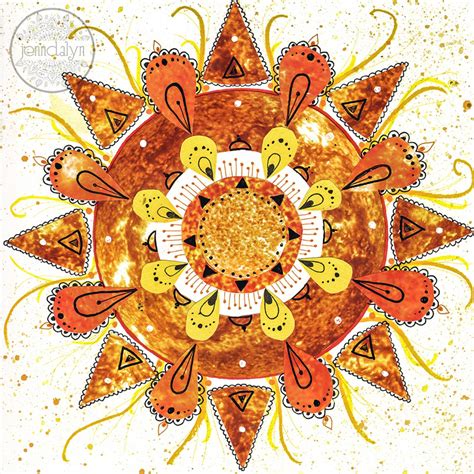 Sun Mandala Fine Art Print Art Prints Print Collage Fine Art Prints