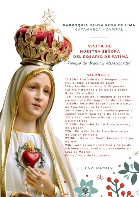 La Imagen Peregrina De La Virgen De Fátima Visitará La Parroquia Santa