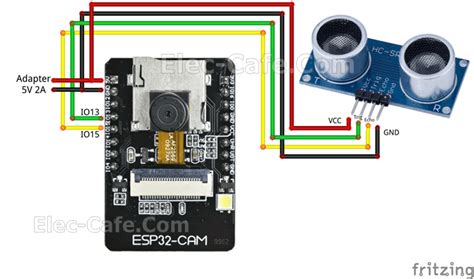 Esp32 Cam Blynk Ultrasonic Sensor Hc Sr04 With Line Notify Elec Cafecom