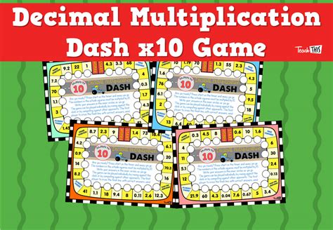 Decimal Multiplication Dash X10 Game Teacher Resources And Classroom