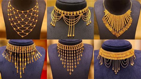Latest Designer Gold Arabic Necklaces Youtube