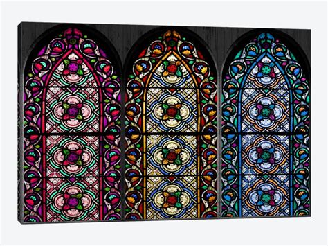 Geometric Flower Patterns Stained Glass Windo Unknown Artist Icanvas