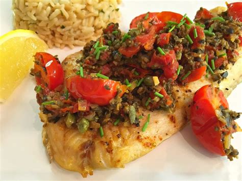 Mediterranean Fish Fillet With Tapenade Recipe Club Foody Club Foody