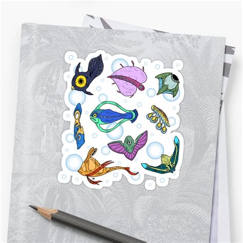 Subnautica Fish Sticker By Charyzard Redbubble