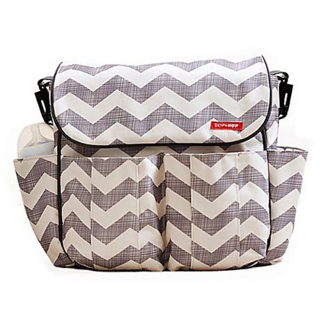 These are products that appeal not only to your heart but to your modern sense of design. SKIP*HOP® Dash Messenger Diaper Bag in Chevron Grey ...