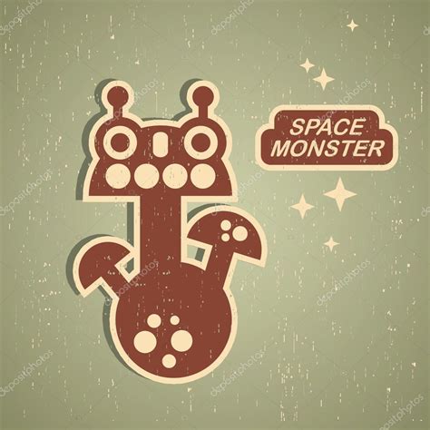 Retro Monster — Stock Vector © Ekapanova 13326557