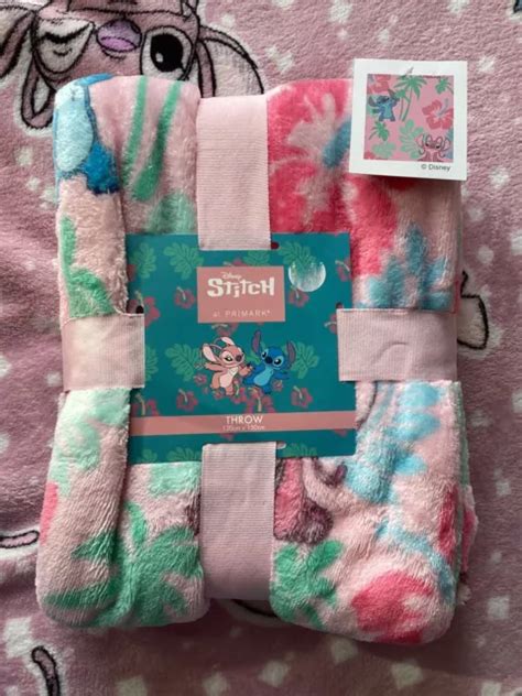 Disney Lilo And Stitch Angel Soft Pink Blanket Throw Primark New Bnwt £1650 Picclick Uk