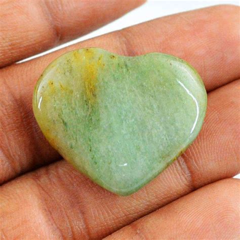 Amazing Green Aquamarine Gemstone Natural Heart Shape Green