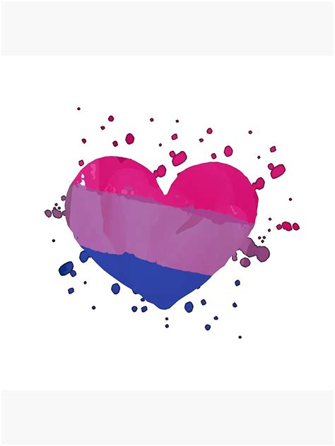 Bisexual Bi Pride Flag Heart Poster For Sale By Inspiredsignstd Redbubble