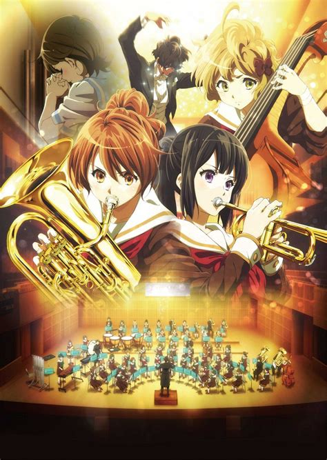 An Anime Movie Poster With Some Musicians And Musical Instruments In Front Of The Image