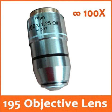 100x L195 Infinity Plan Achromatic Objective Lens For Educational Lab