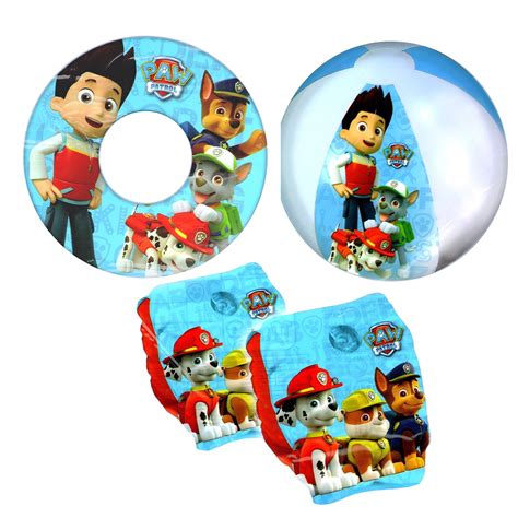 Paw Patrol Kids Inflatable Swimming Pool Arm Bands Ring Beach Ball