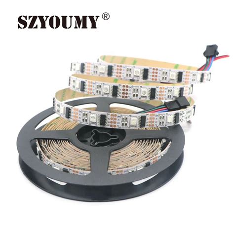 Szyoumy 5v Addressable 5m 32ledsm Smd 5050 Rgb Digital Ws2801 Led Strip Programmable Ws2801 Ic