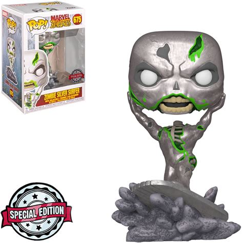 Funko Pop Marvel Zombies Zombie Silver Surfer 675 Exclusive