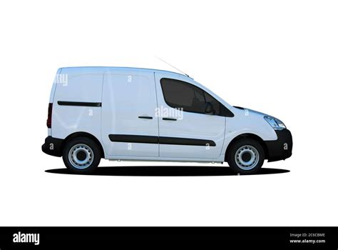 White Delivery Van Stock Photo Alamy
